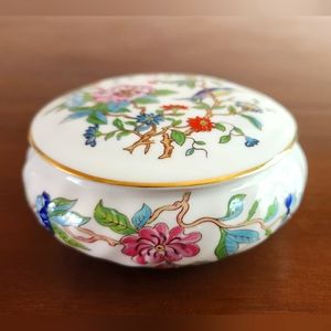 Pembroke Aynsley Fine Bone China Lidded Trinket/Jewelry Box with Sticker